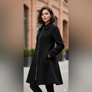 Comfy USA Prato Jacket Zip Up Button Detail Flared Pockets Size‎ Medium